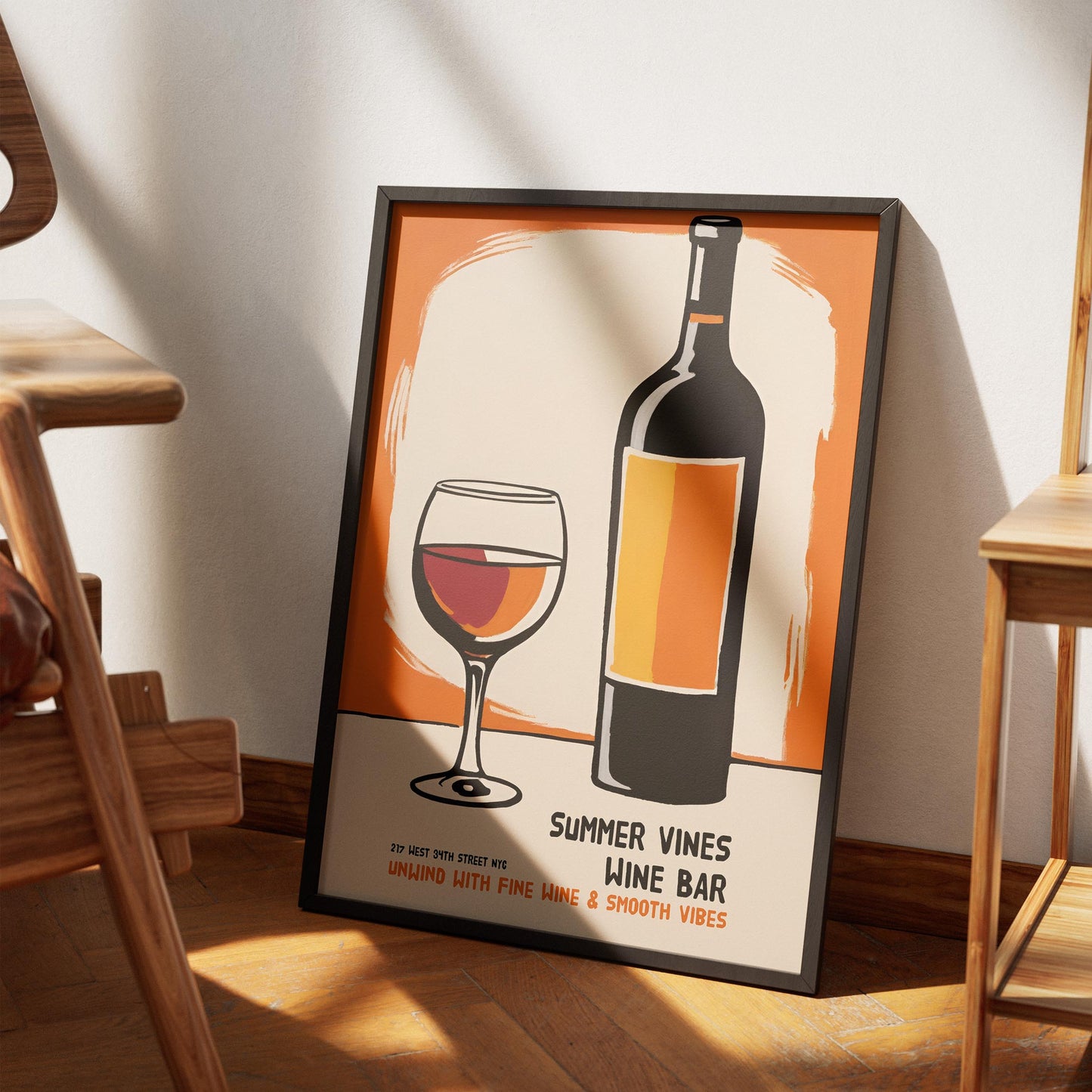 Summer Vines Wine Bar Poster Print