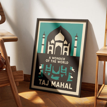Taj Mahal Wonder Poster