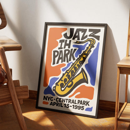Jazz in the Park Sax Poster
