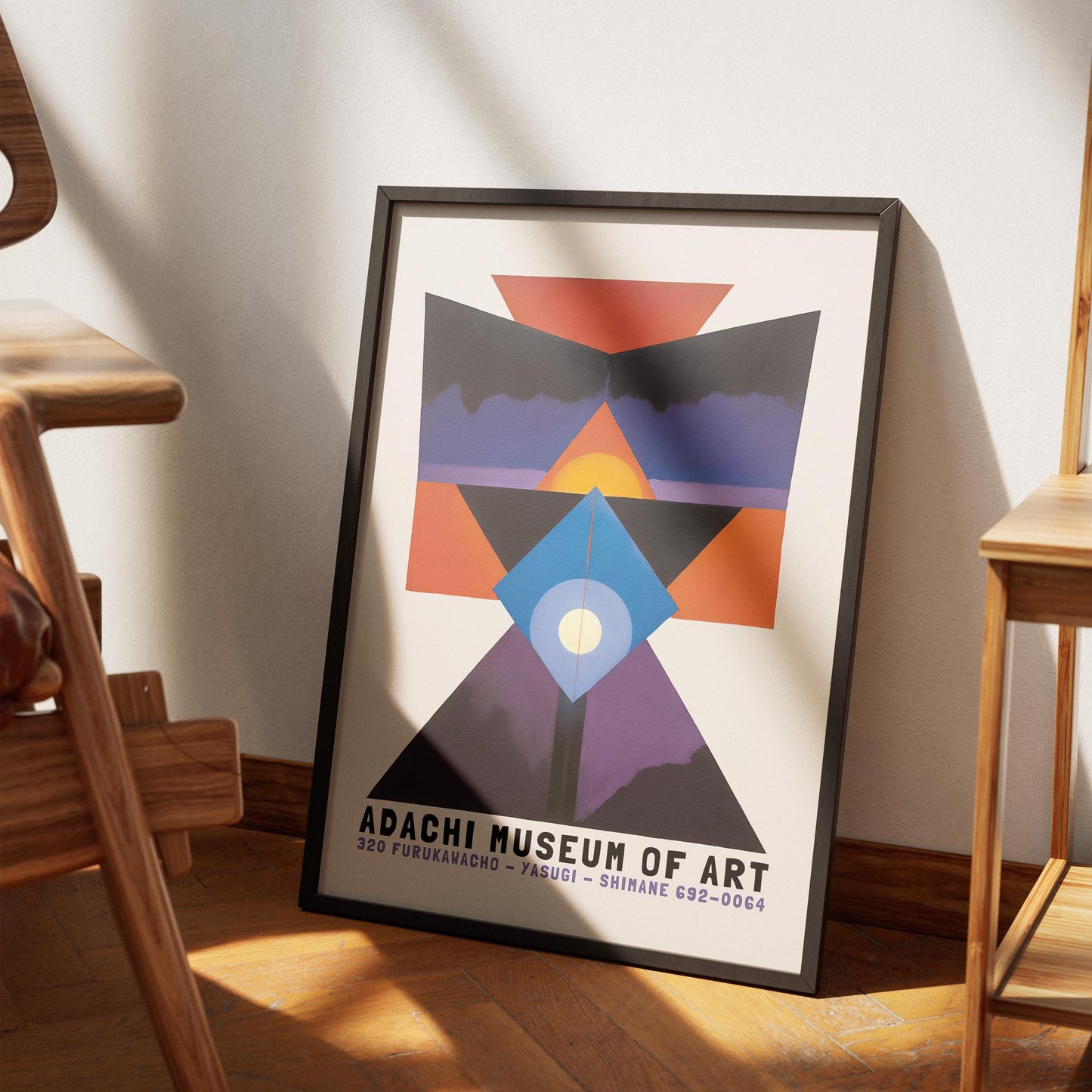 Adachi Geometric Sunset Poster
