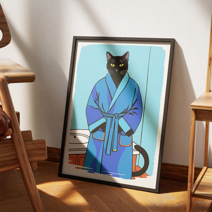 Cool Cat Robe Wall Art