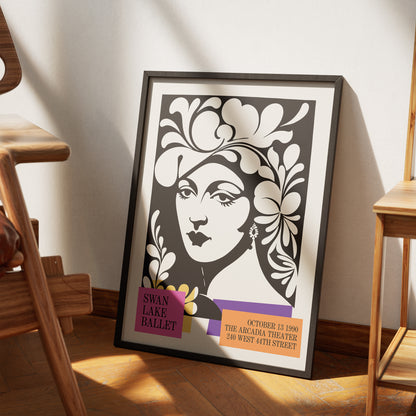 Swan Lake Ballet Vintage Poster