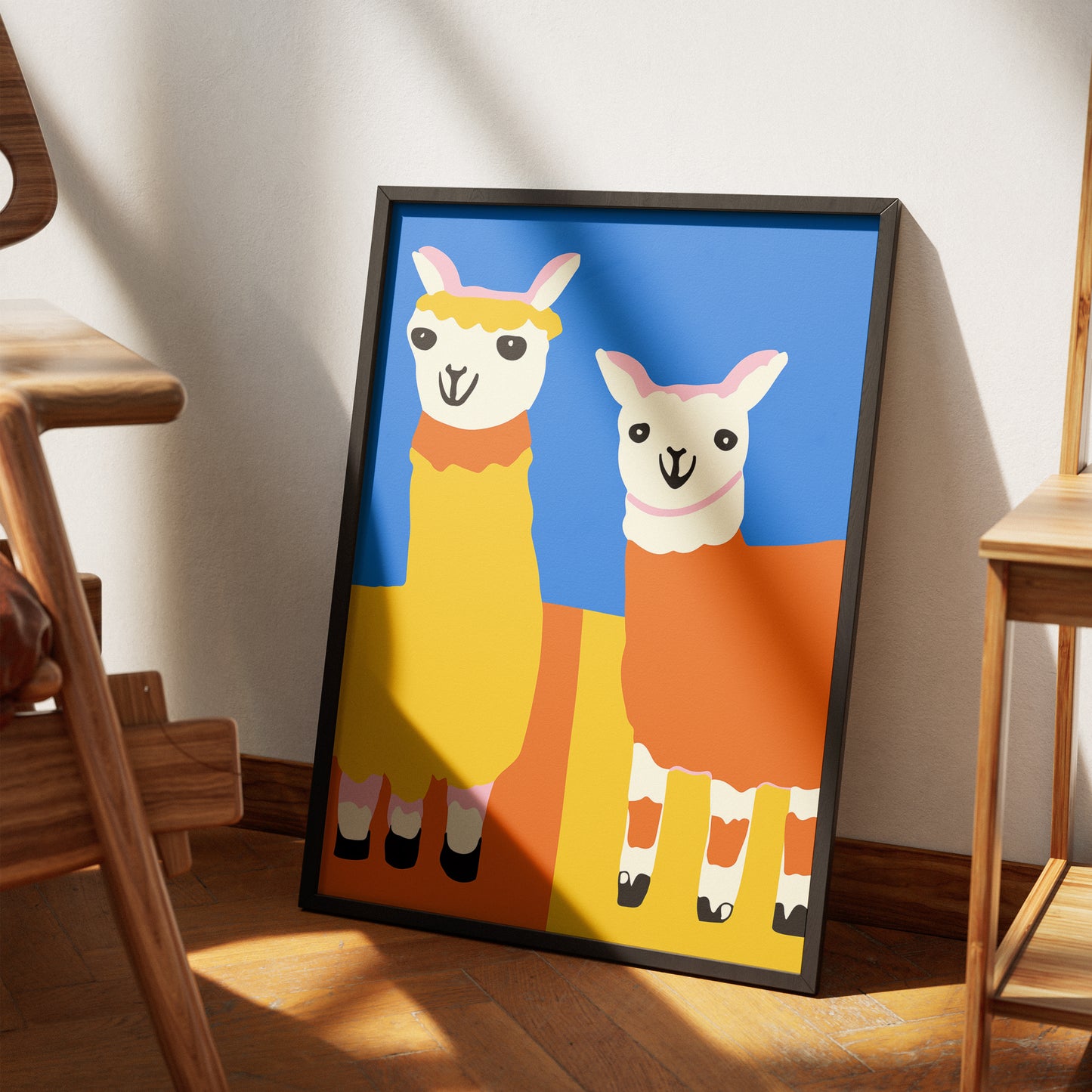 Cute Alpacas Wall Art Print