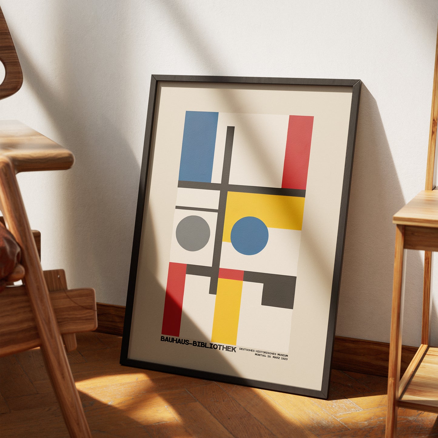 Minimalist Bauhaus Library Wall Art