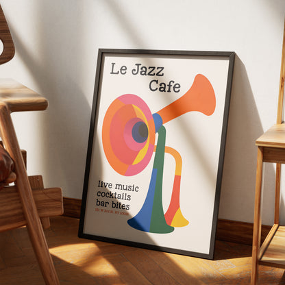 Le Jazz Cafe NYC Vintage Poster