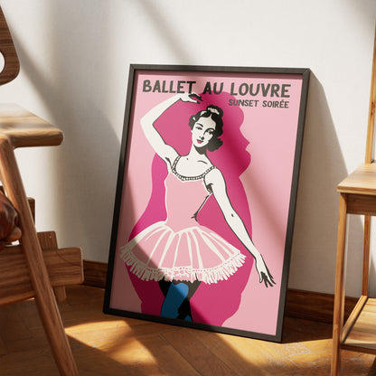 Ballet Au Louvre Pink Poster