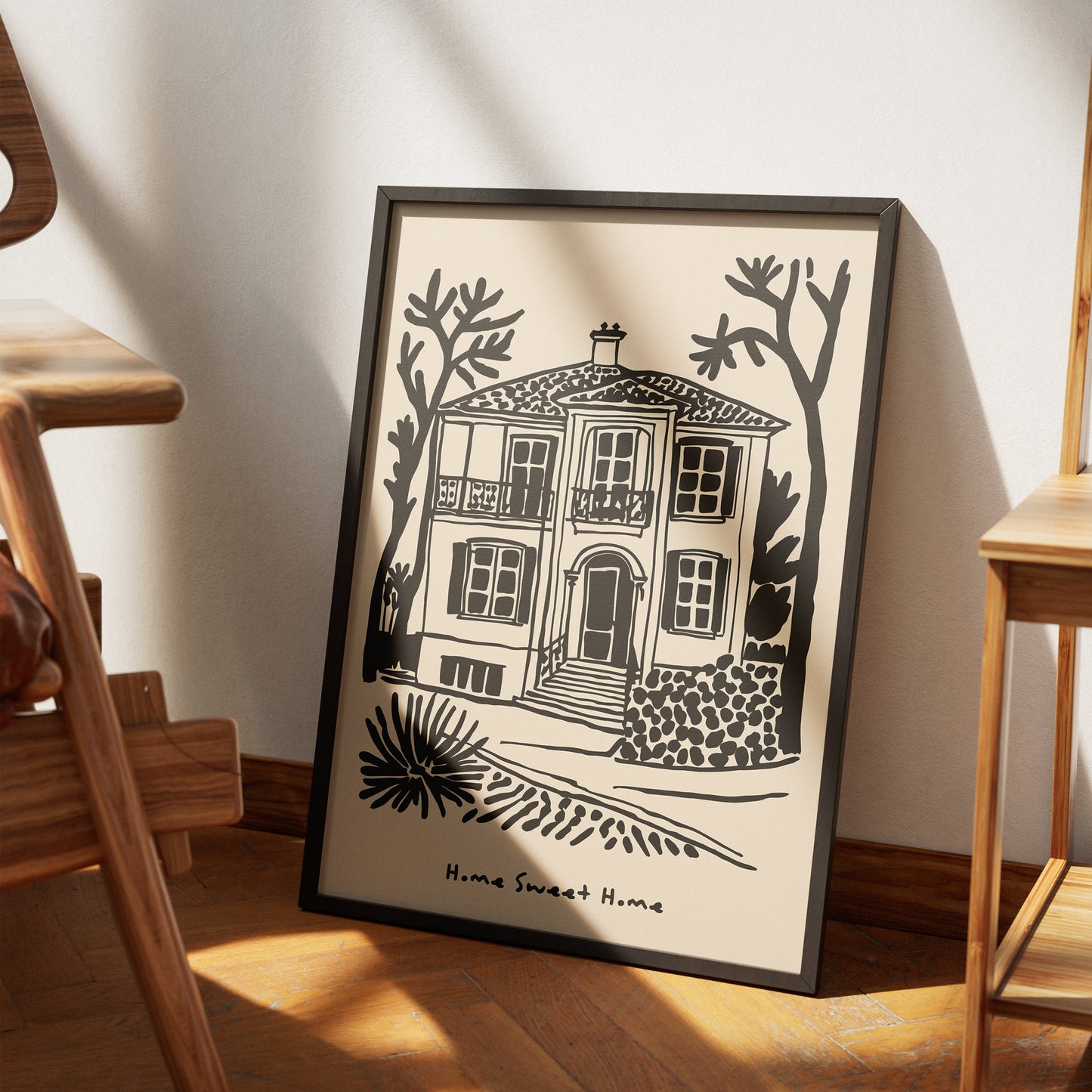 Home Sweet Home Black Ink Poster