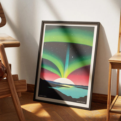 Northern Lights Landscape Poster