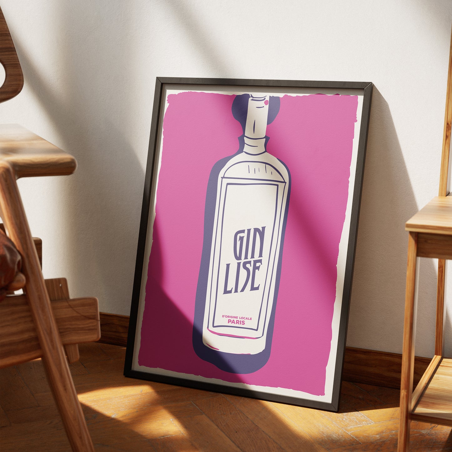 Retro Gin Lise Paris Poster