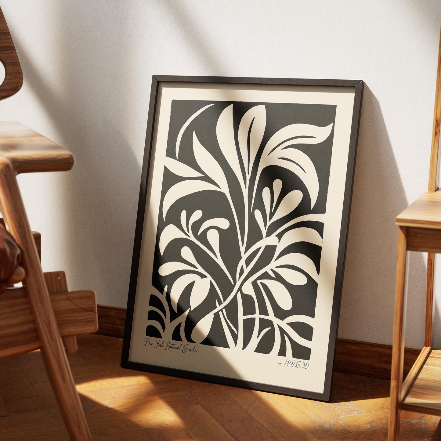 Botanical Black and Cream Poster