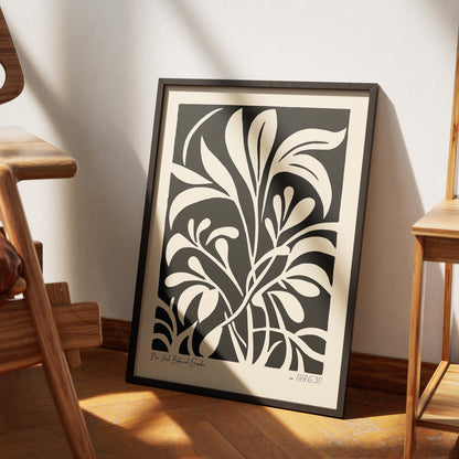 Botanical Black and Cream Poster