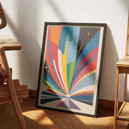 Colorful Retro Space Art Print