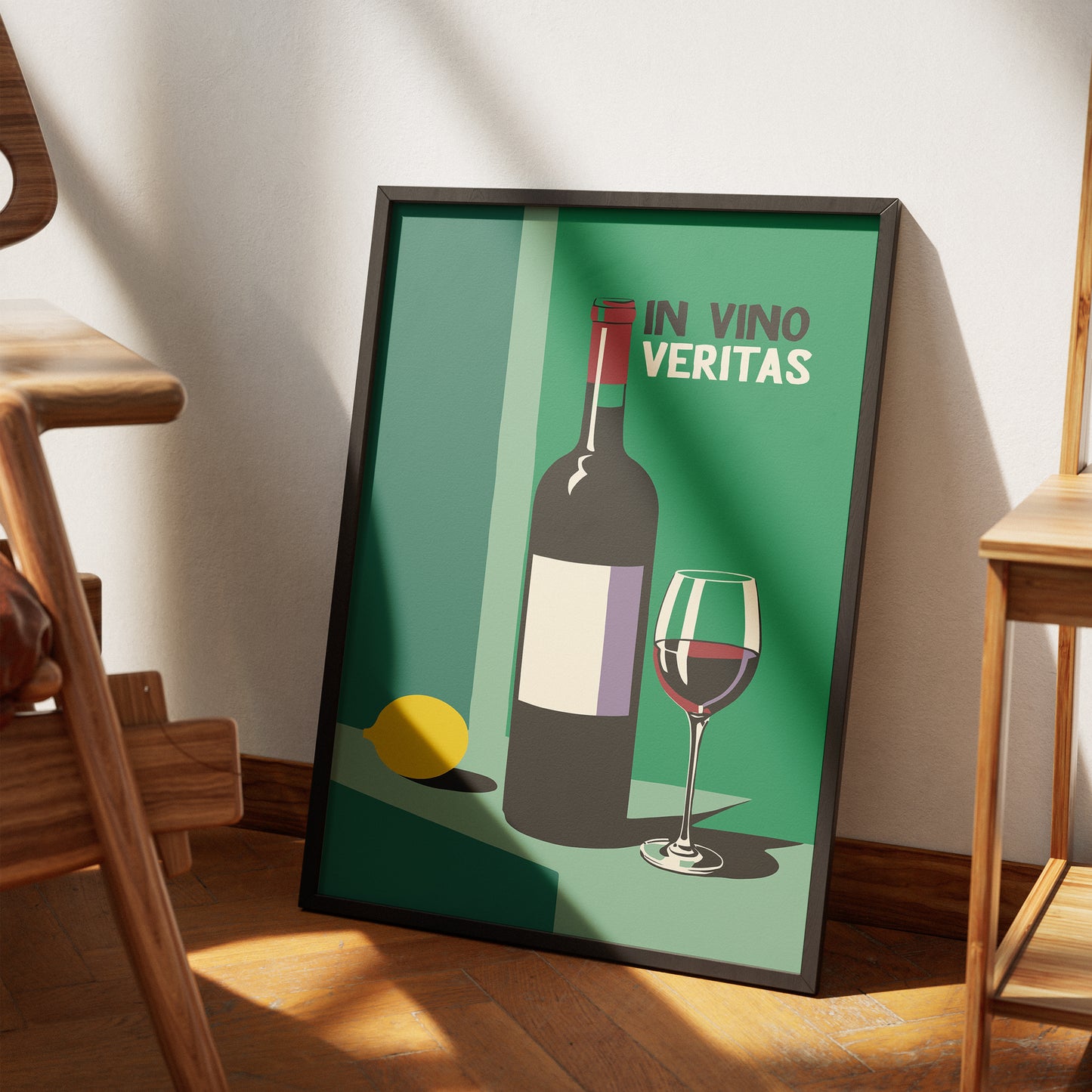 In Vino Veritas Retro Wine Poster Print