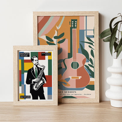 Gentleman's Jazz Club Saxophone Poster