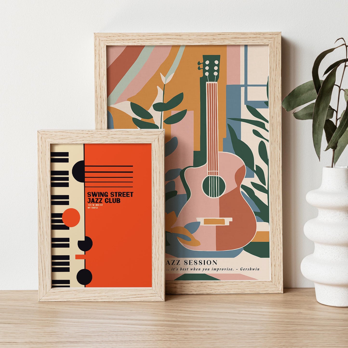 Swing Street Jazz Club Piano Art Print
