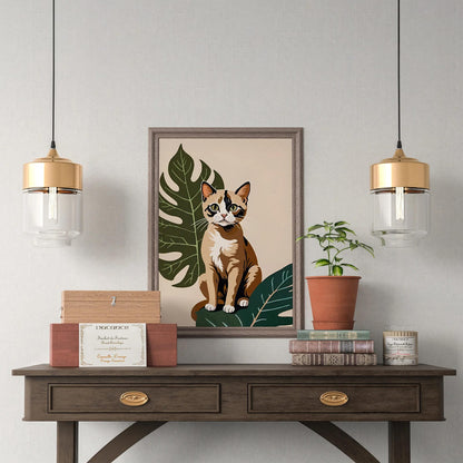 Illustrated Cute Cat Poster