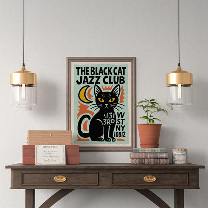 Black Cat Jazz Wall Art (Copy)