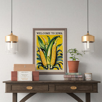 Welcome To Iowa Corn Poster