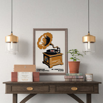 Freedom Jazz Festival Retro Poster Print