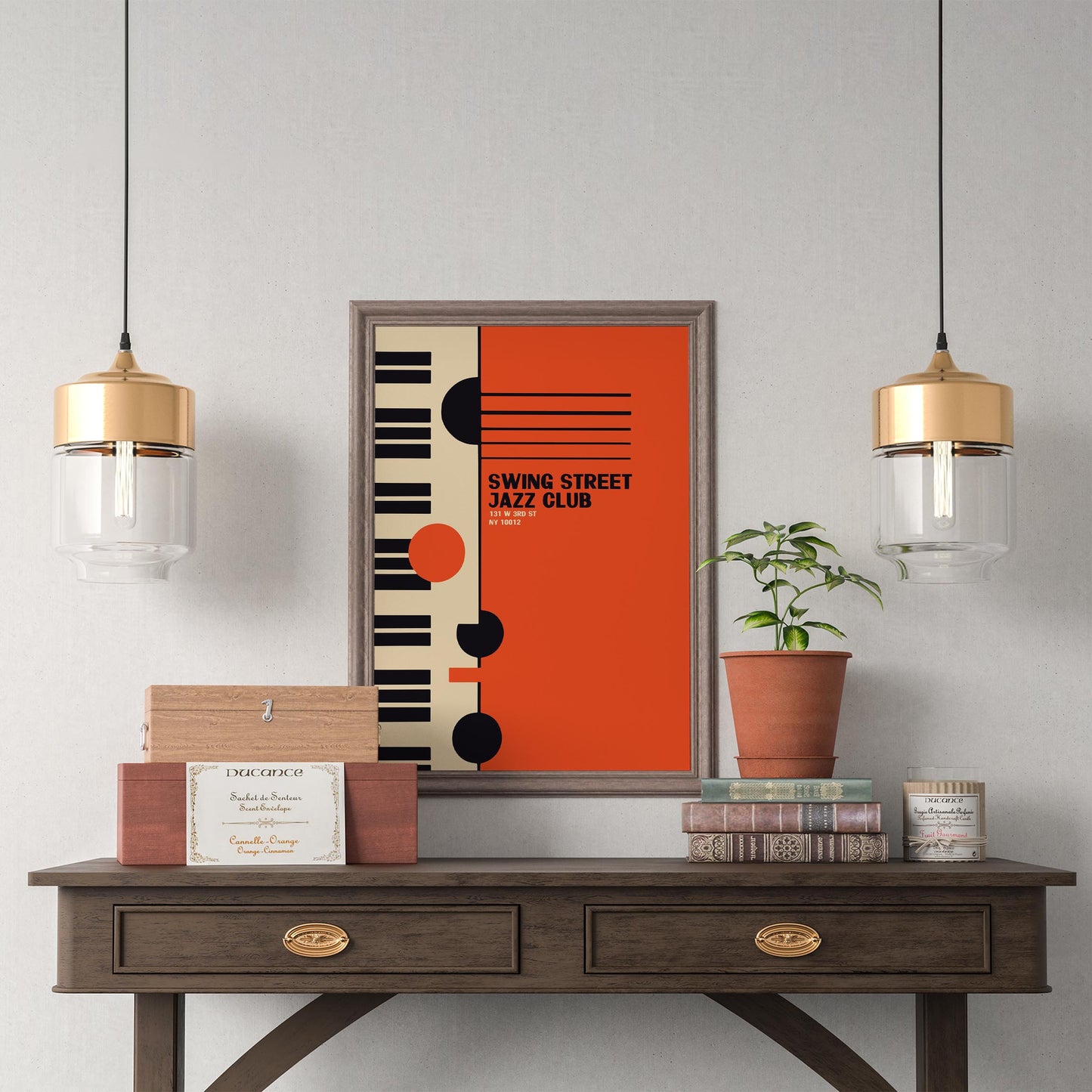 Swing Street Jazz Club Piano Art Print