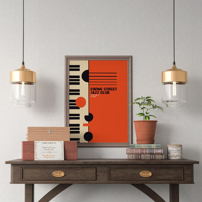 Swing Street Jazz Club Piano Art Print
