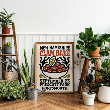 New Hampshire Clam Bake Poster