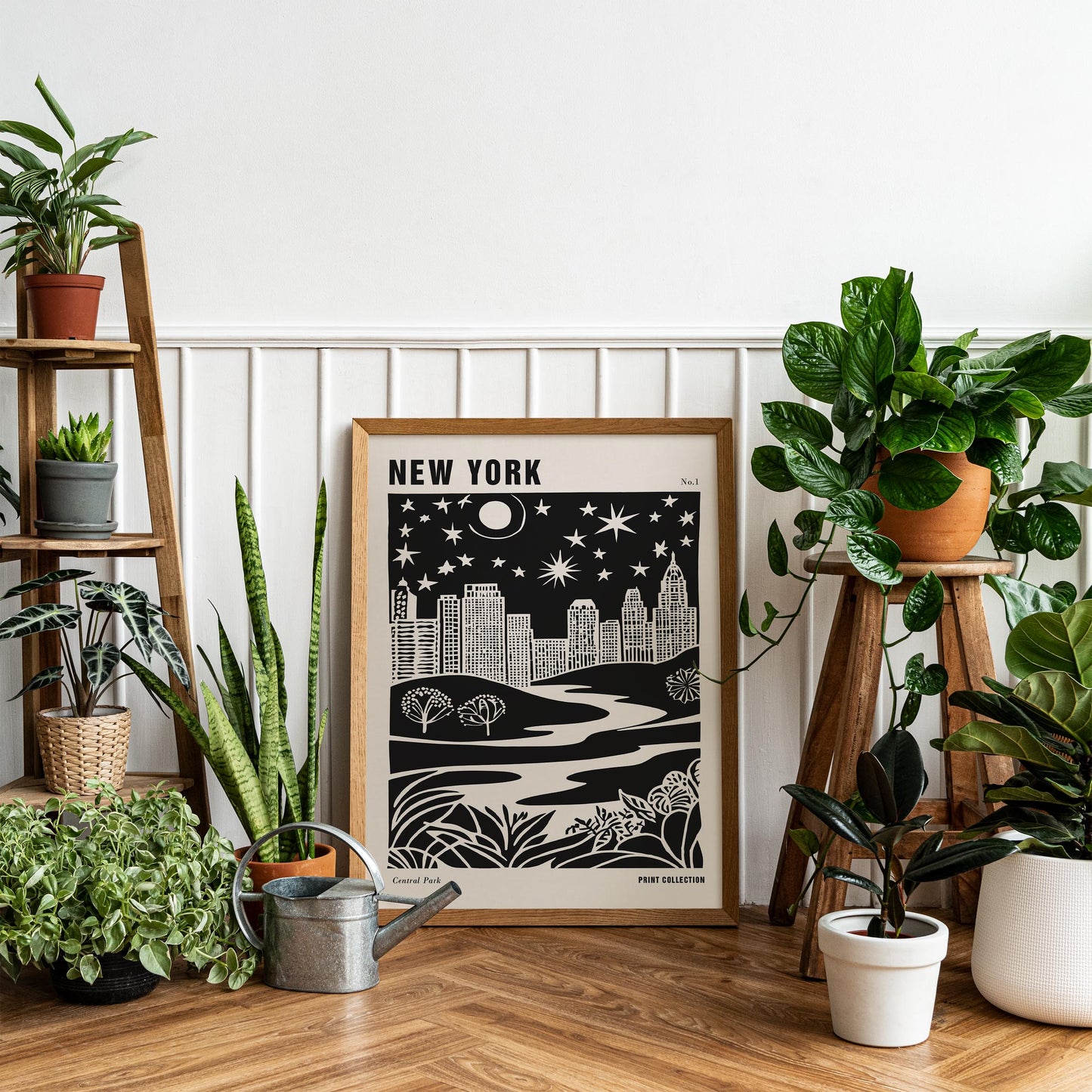 NYC Central Park Black & White Wall Art