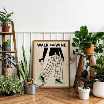 Walk and Wine - Chic Lifestyle Print