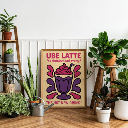 Ube Latte Poster Print