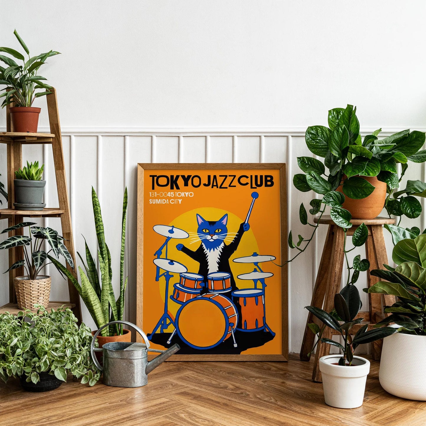 Tokyo Jazz Club - Cat Drummer Poster