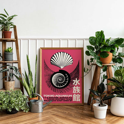Pink Shells – Japanese Exhibit Poster