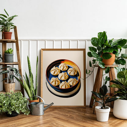 Steamed Dumplings Art Print