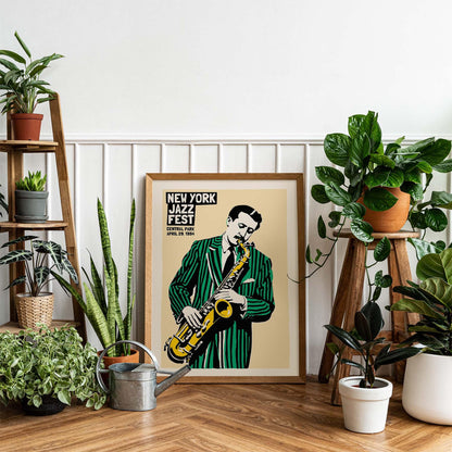 New York Jazz Fest Saxophone Print