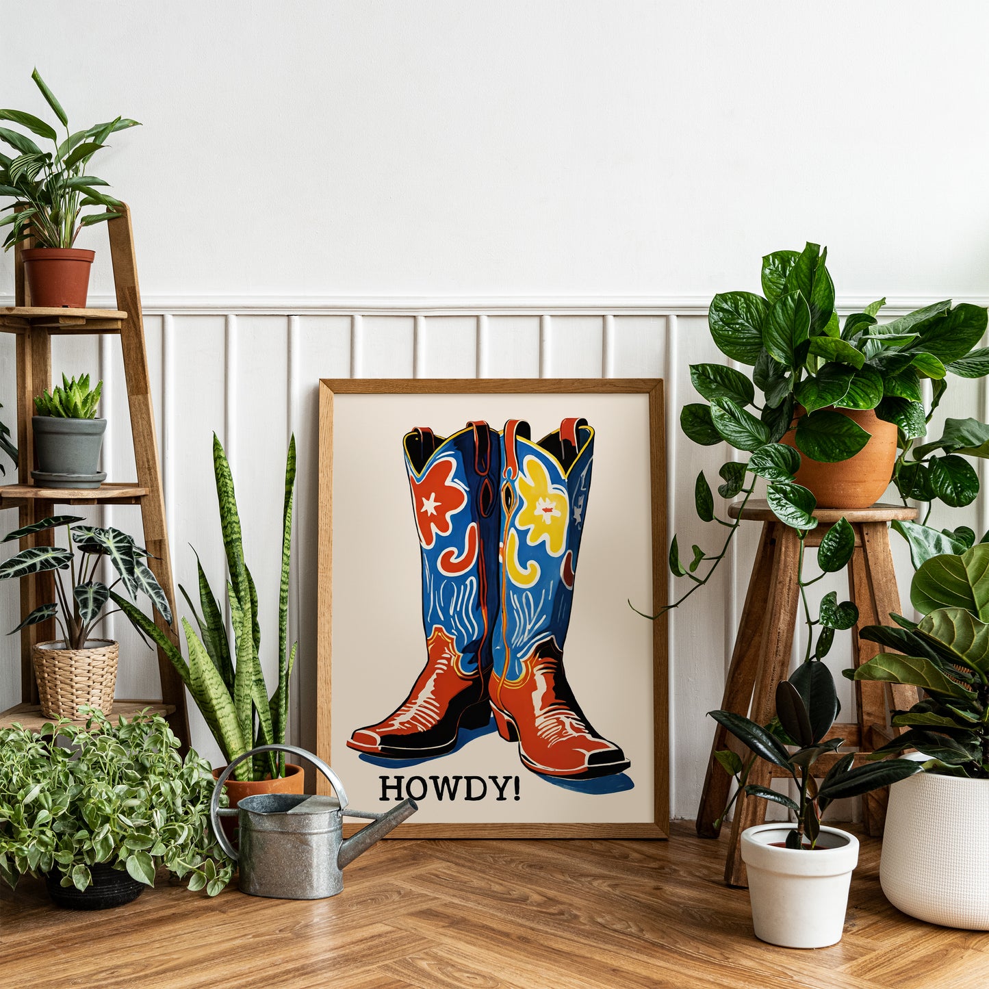 Howdy! Cowboy Boots Pop Art