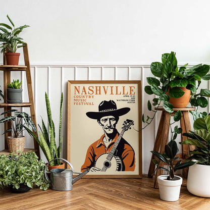 Nashville Country Music Poster Print
