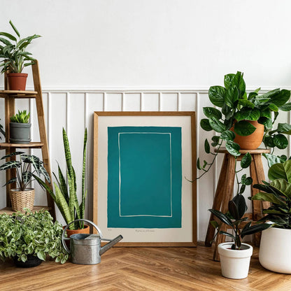 Bold Teal Abstract Poster