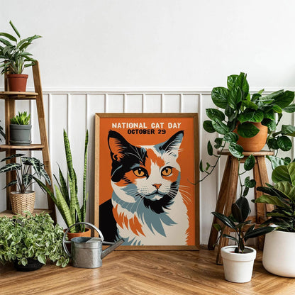 National Cat Day – Bold Feline Wall Art