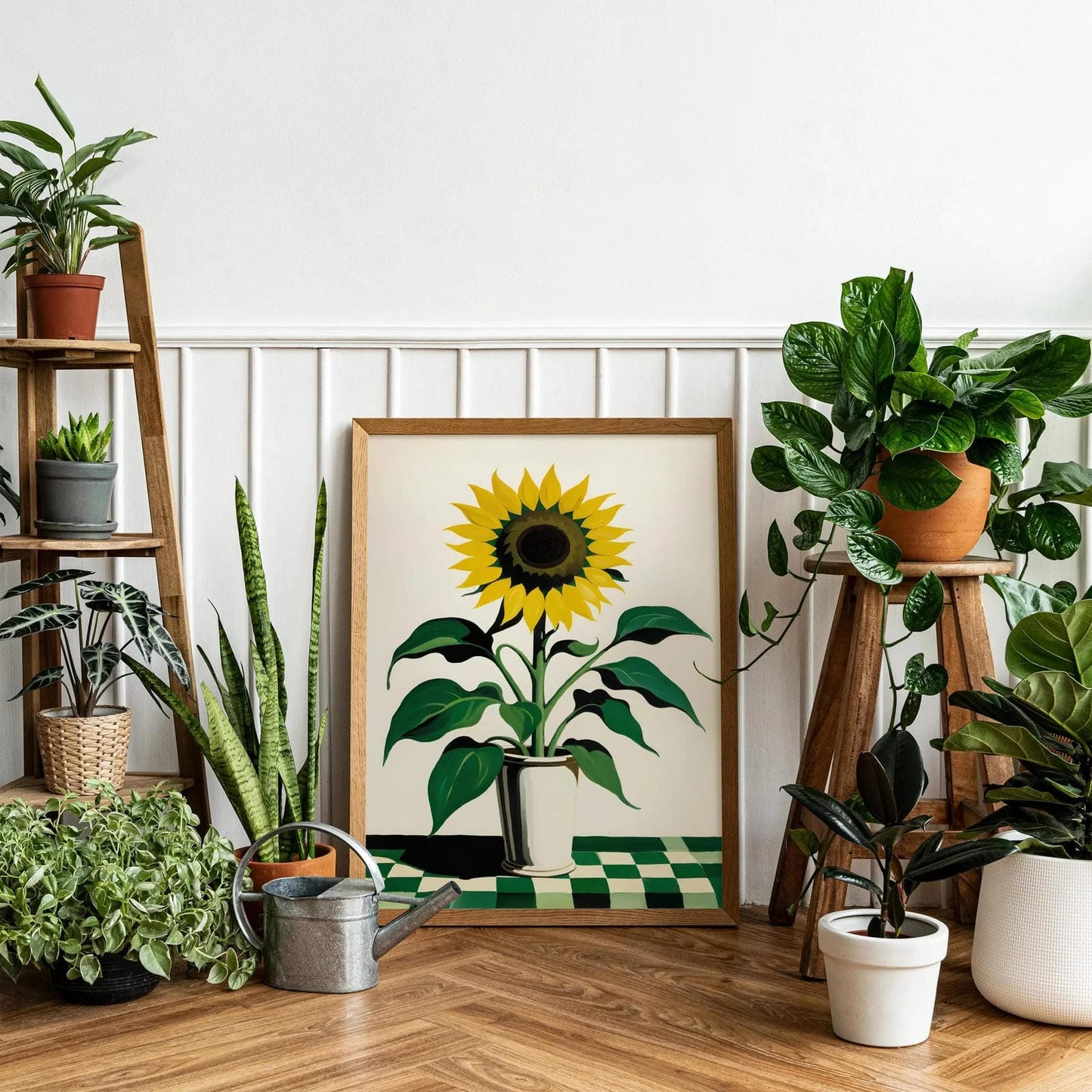 Sunny Sunflower Botanical Art Poster