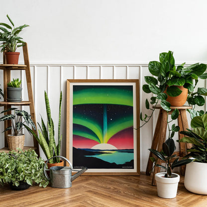 Northern Lights Landscape Poster