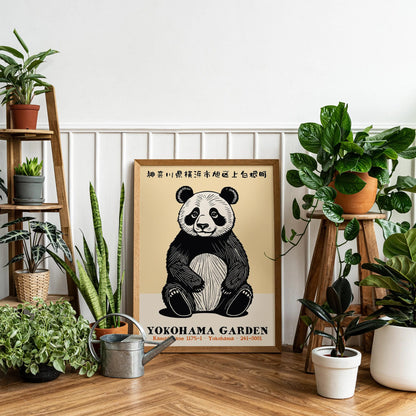Yokohama Garden Panda Poster