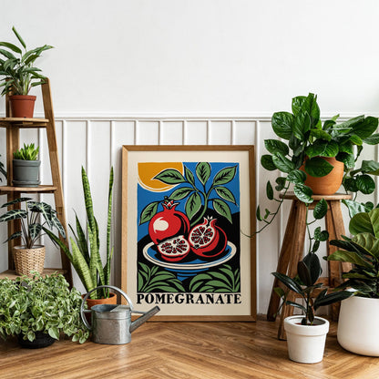 Pomegranate Fruit Still Life Poster