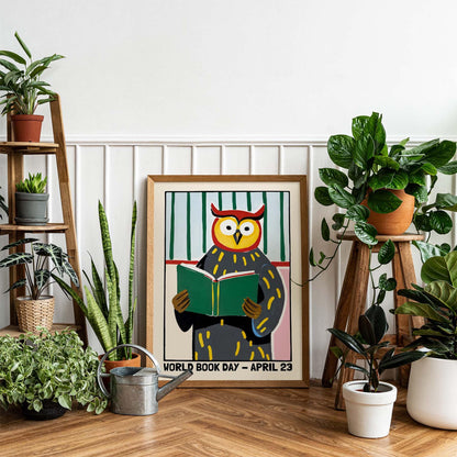 World Book Day Owl Poster Print