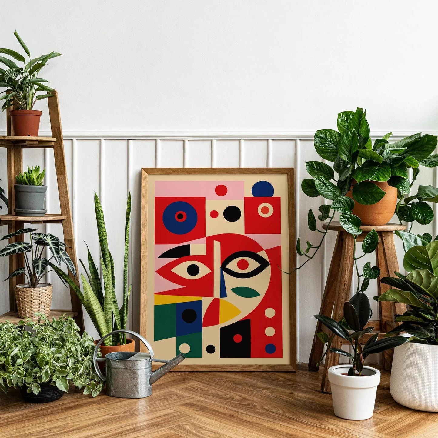 Abstract Geometric Face Art Print