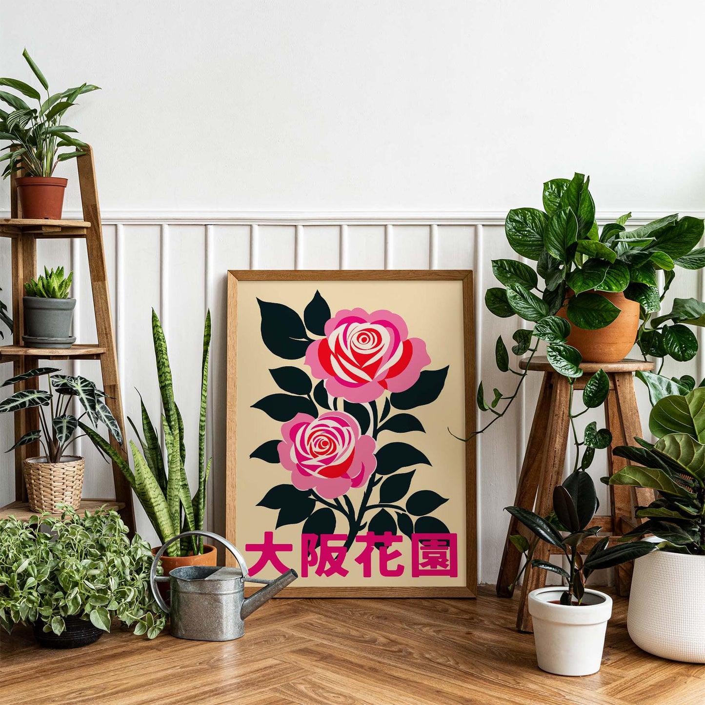 Osaka Flower Garden Rose Art Print Poster