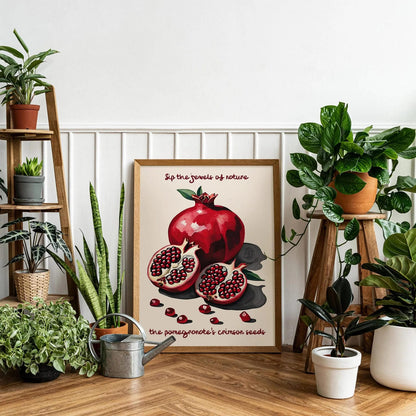 Pomegranate Fruit Still Life Poster