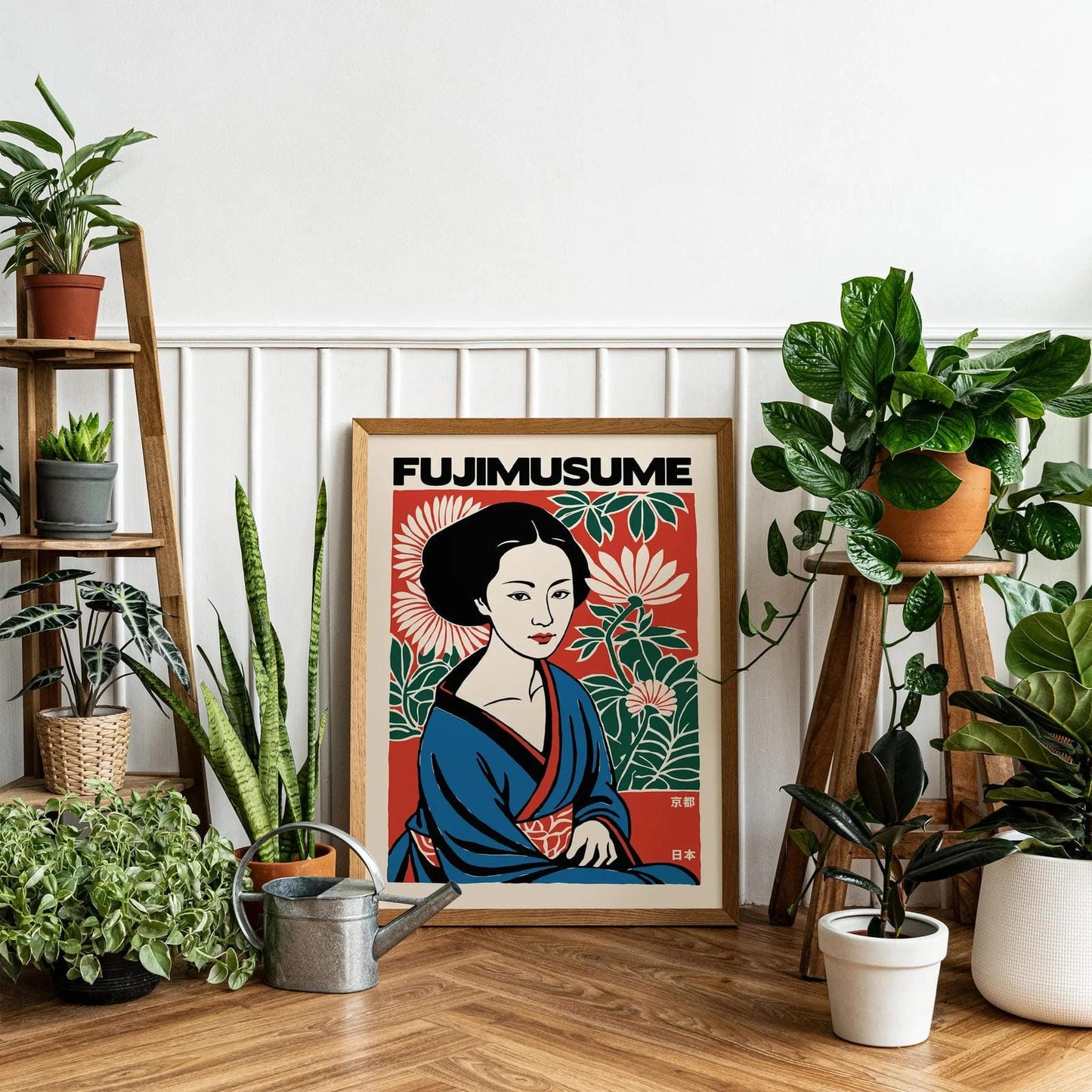 Fujimusume Japanese Geisha Poster
