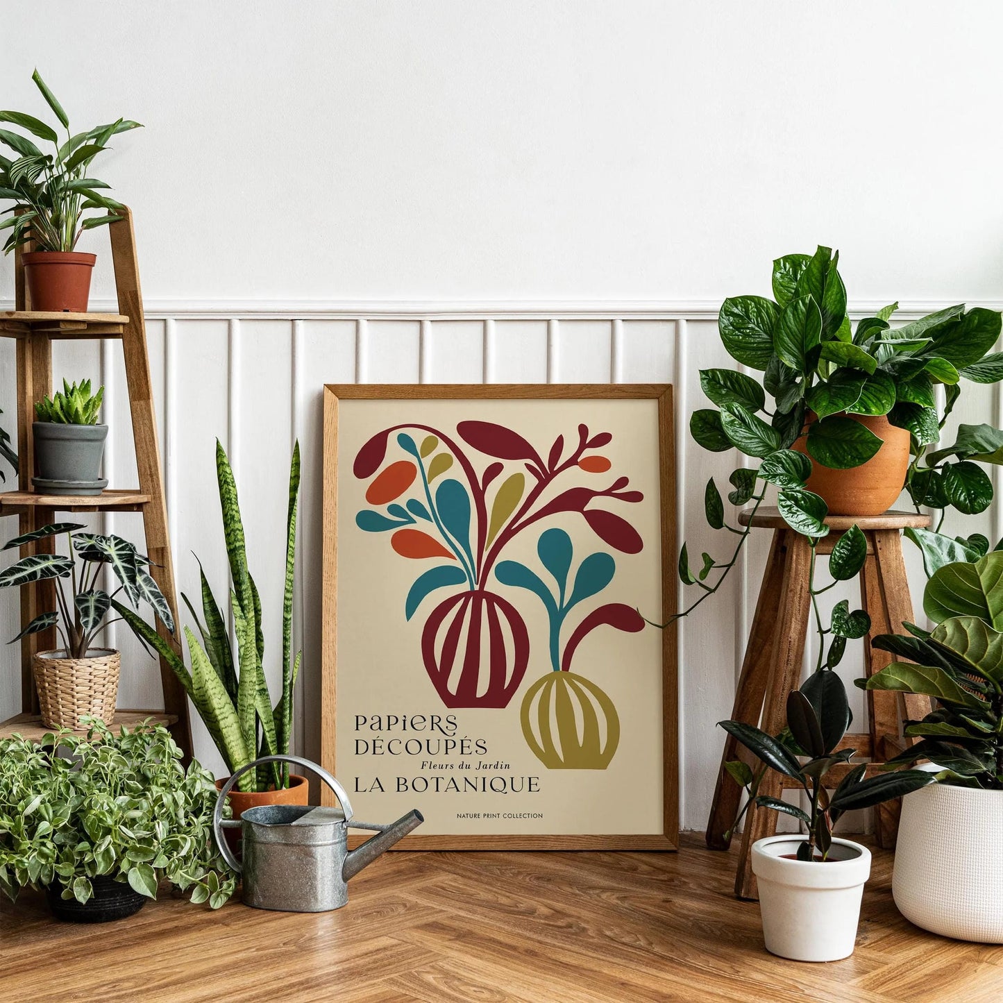 Papiers Decoupes Retro Botanical Art Print