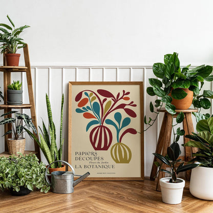 Papiers Decoupes Retro Botanical Art Print