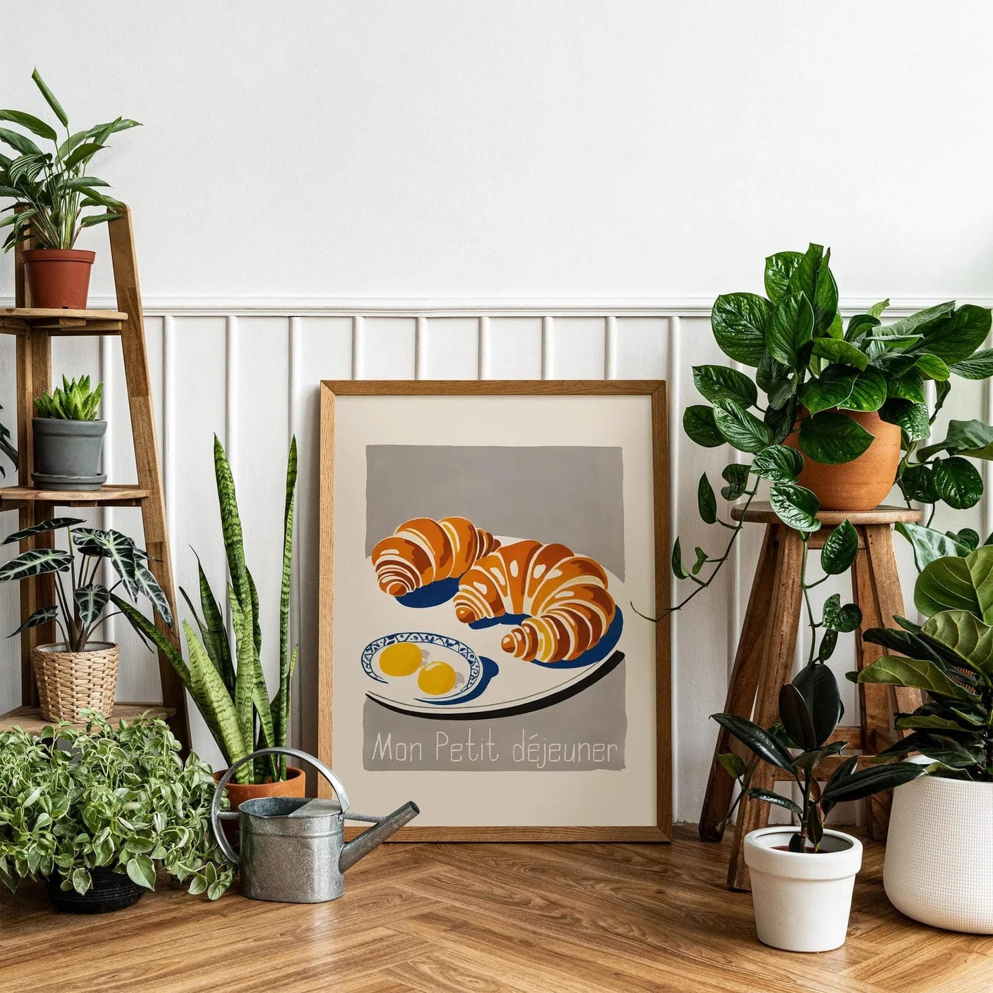 French Breakfast Croissant Poster