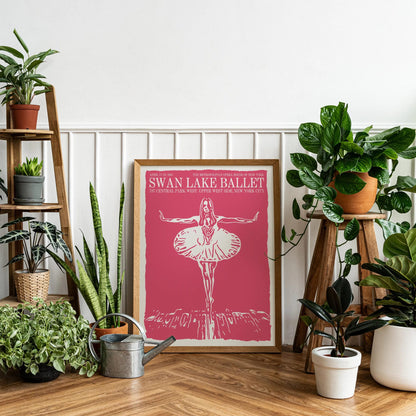 Swan Lake Ballet Performance Poster